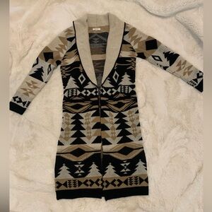 New without tags western style Long Cardigan Sweater